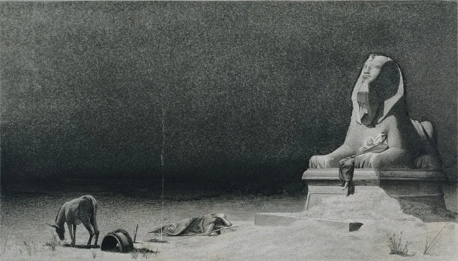 The Rest on the Flight into Egypt (recto) by Luc-Olivier Merson