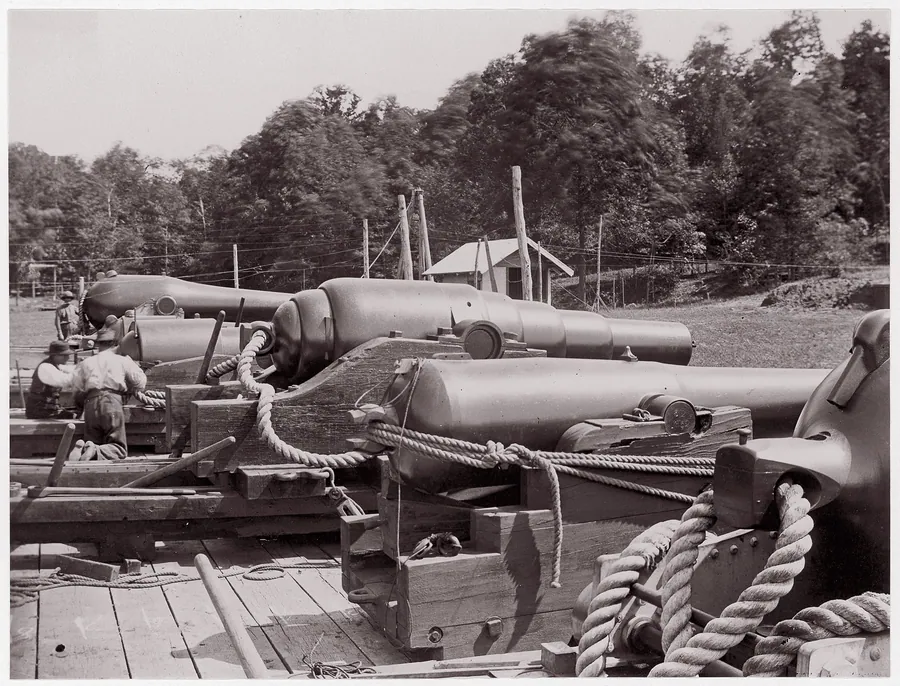 Land Battery of Naval Guns by Mathew B. Brady