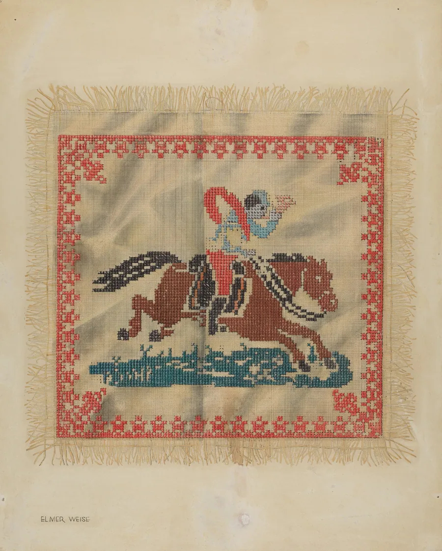 Cross-Stitch Antimacassar by Elmer Weise