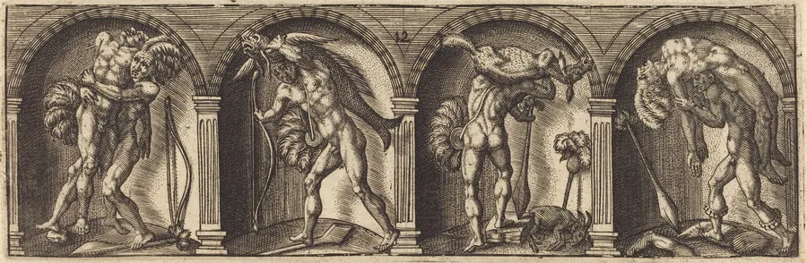 Les divers pourtraicts et figures XII by Master AD