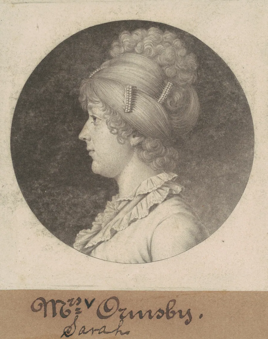 Sarah Mahon Ormsby by Charles B. J. Févret de Saint-Mémin