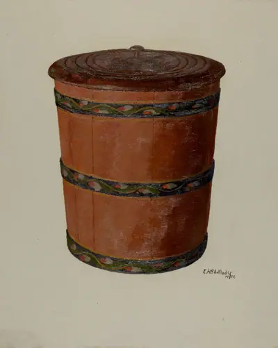 Pa. German Pail and Cover