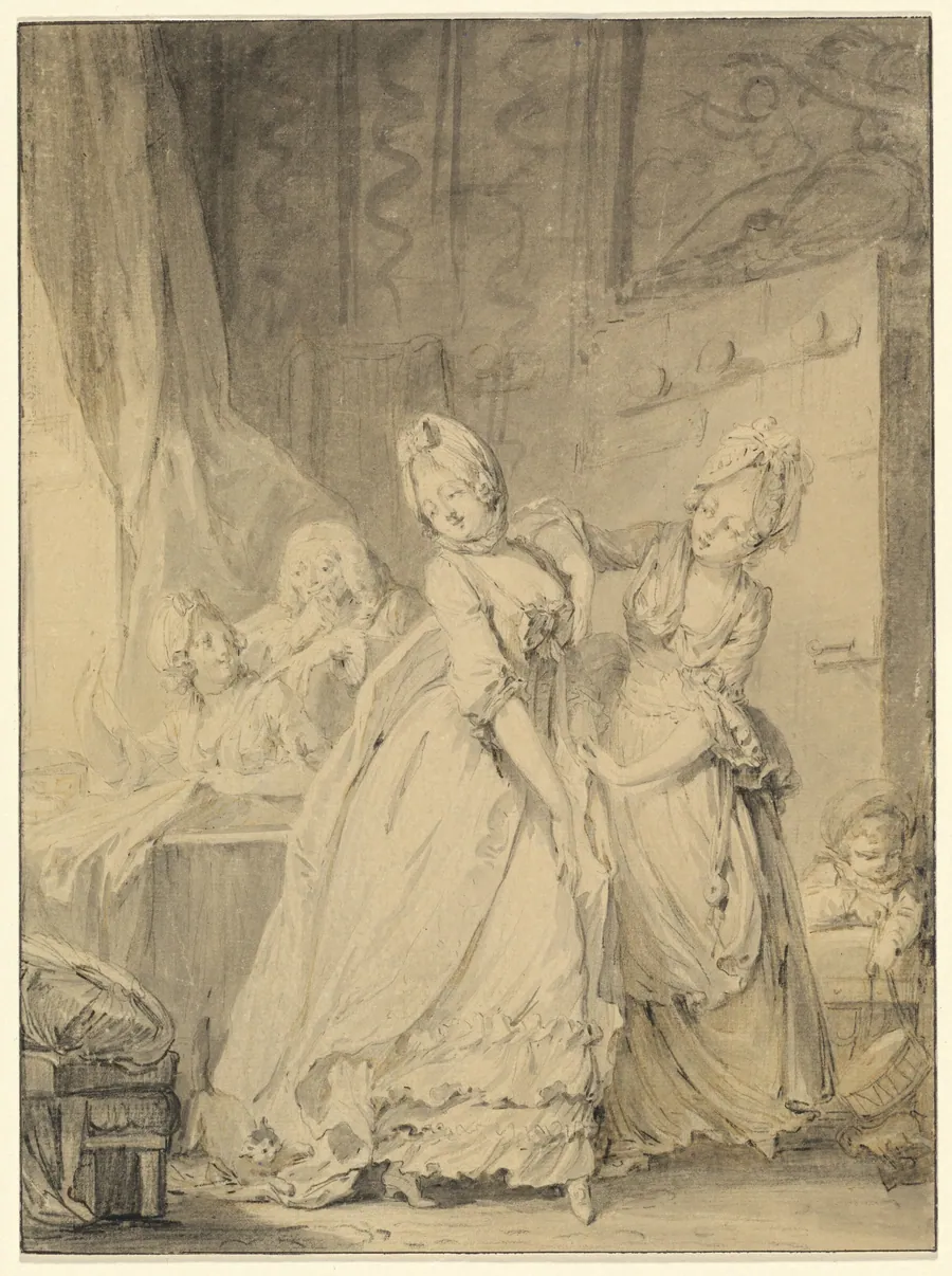The Coquette by Pierre-Antoine Baudouin