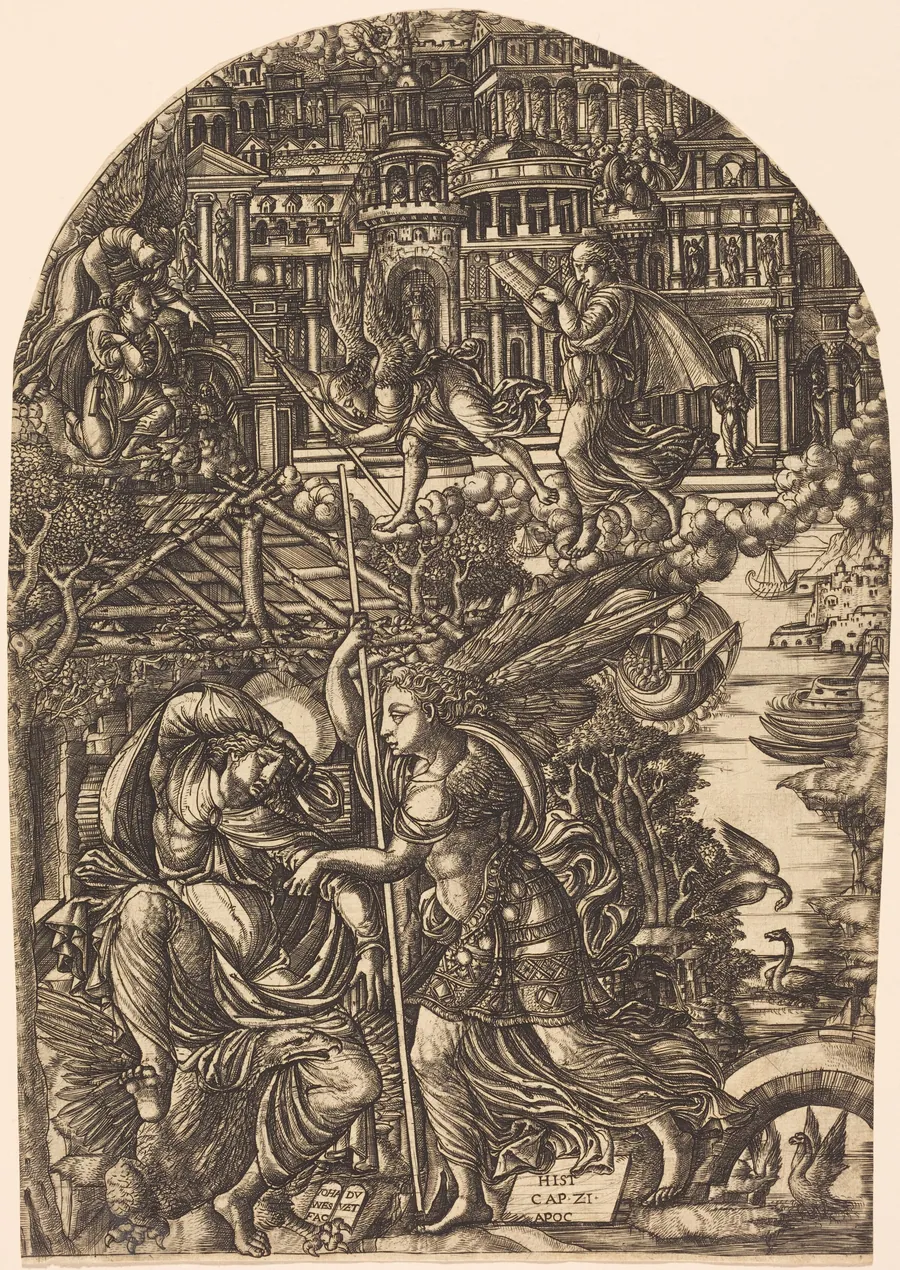 The Angel Shows Saint John the New Jerusalem by Jean Duvet