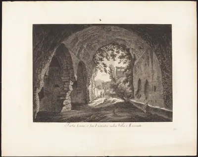 Porta scura o sia entrata nella villa Mecenate