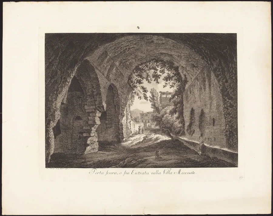 Porta scura o sia entrata nella villa Mecenate by Albert Christoph Dies