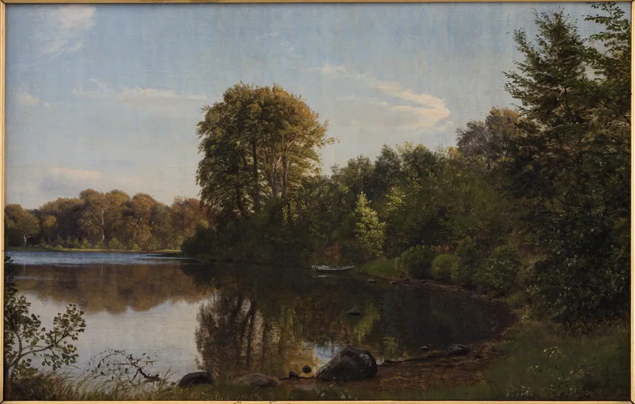 Aften ved Bondedammen i Hellebæk by P.C. Skovgaard