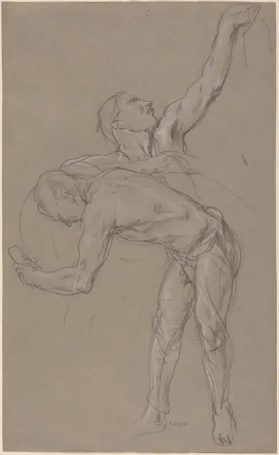 Two Male Figures: Study for "The Good Samaritan"