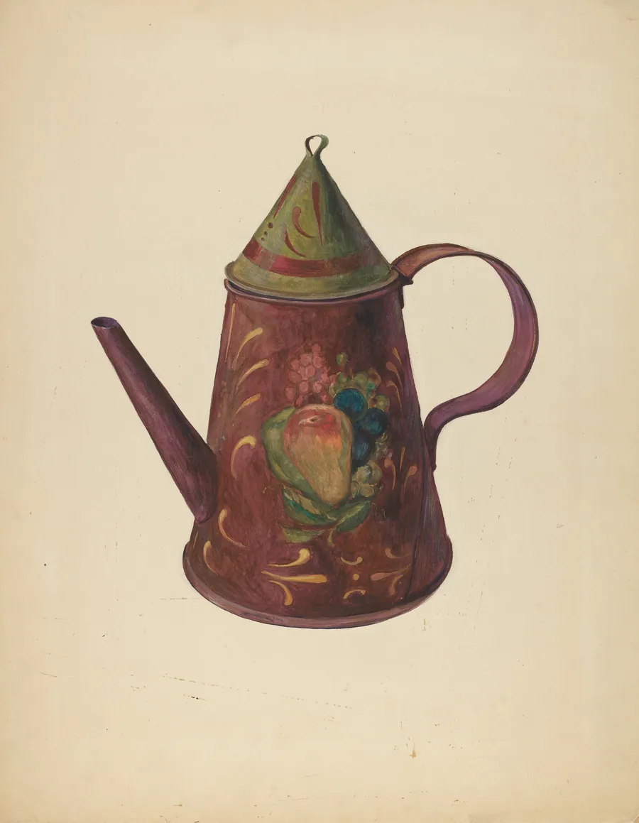 Toleware Coffee Pot by Charles T. Smith
