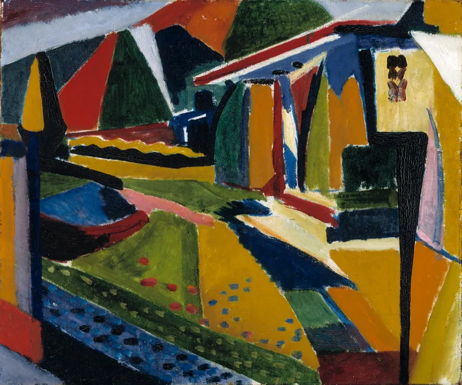 Abstract Landscape by H. Lyman Saÿen, born Philadelphia, PA 1875-died Philadelphia, PA 1918