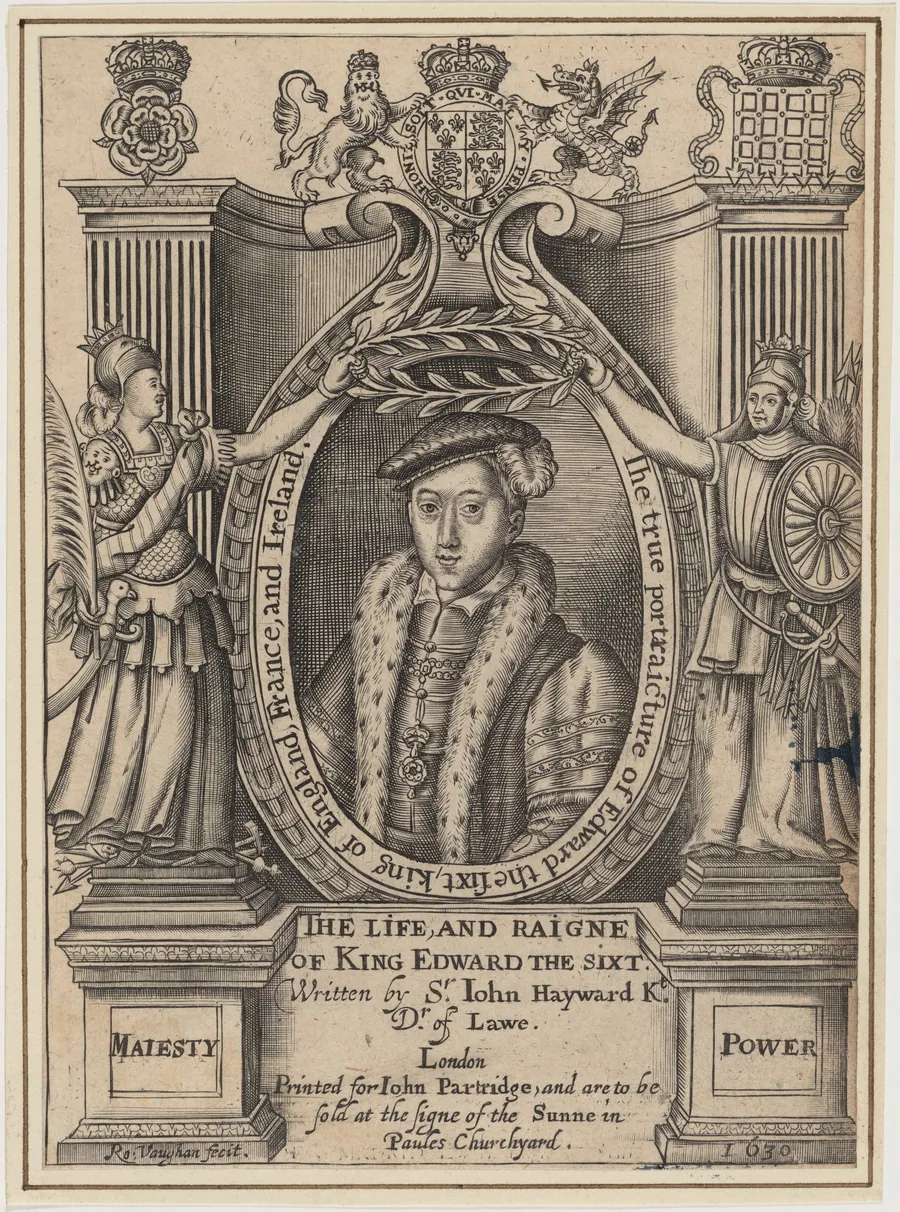 Title Plate to John Hayward, Life and Reigne of King Edward the Sixth by Robert Vaughan