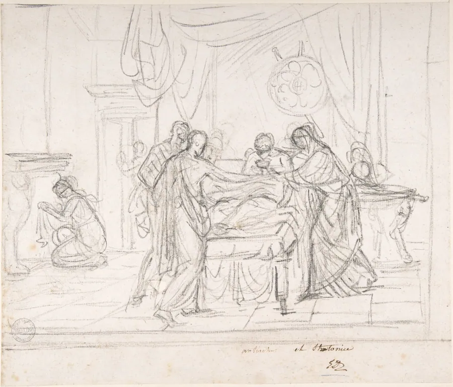 Scene from Ancient History: Cup Offered to an Invalid by Jacques Louis David