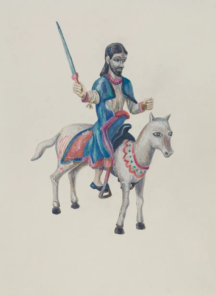 Bulto of Santiago by Agnes C. Sims