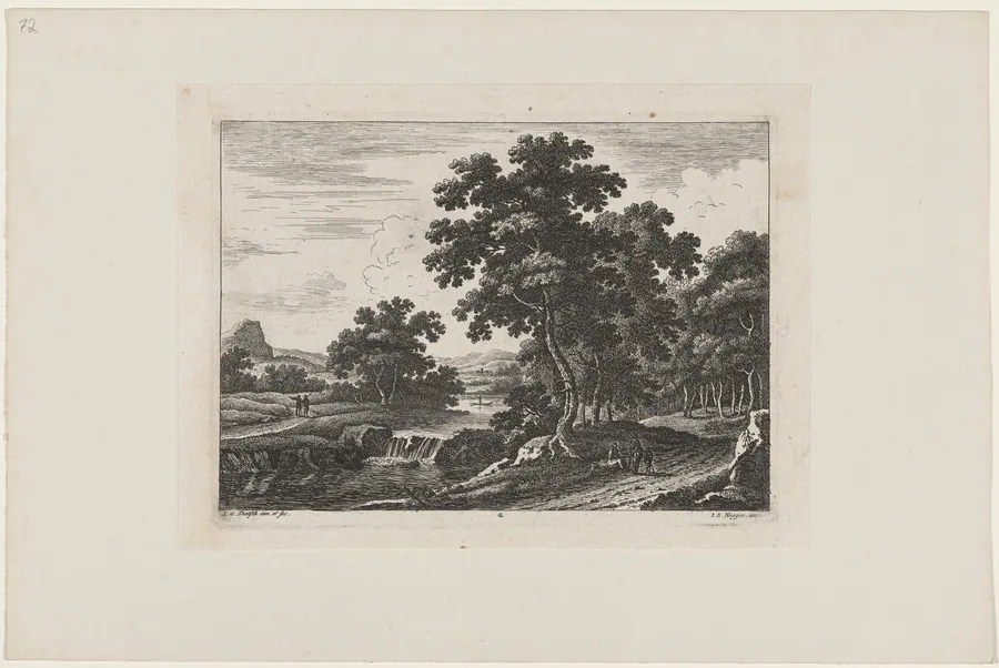 Traveler by a Waterfall by Johann Christoph Dietzsch