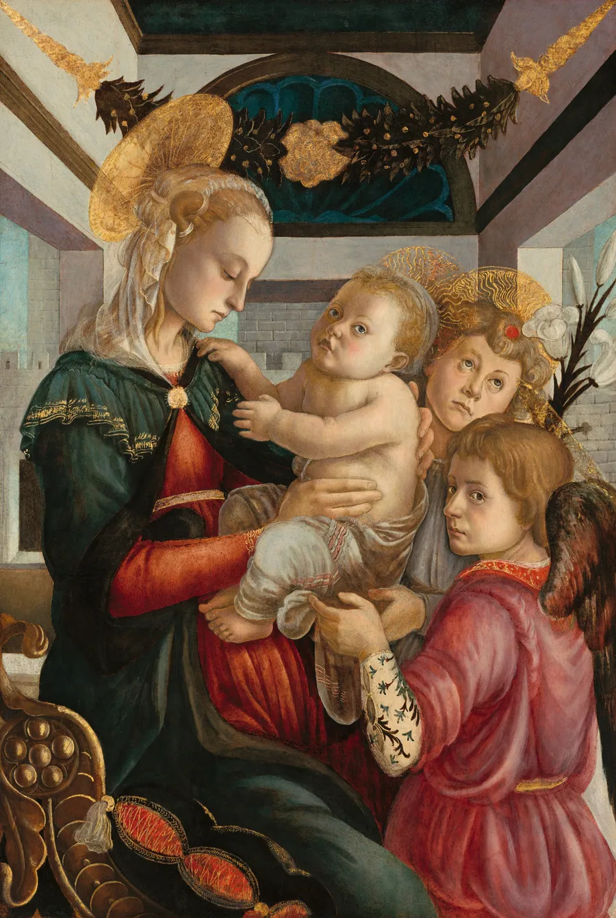 Madonna and Child with Angels by Sandro Botticelli