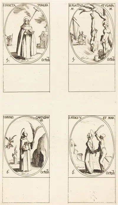 St. Theresa; St. Placidus and Flavia; St. Bruno; St. Faith