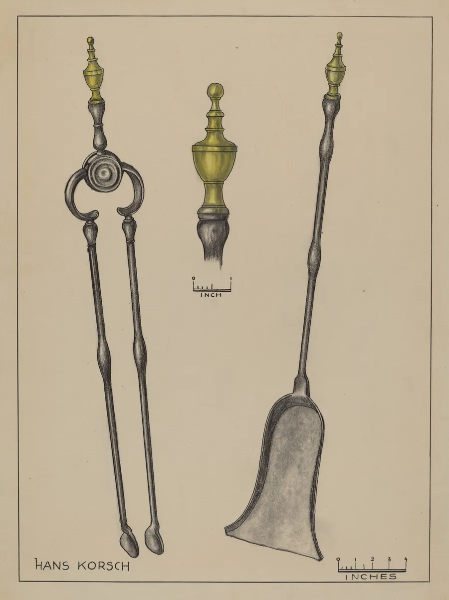 Fire Shovel and Tongs by Hans Korsch