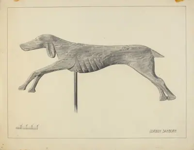 Running Dog Weather Vane
