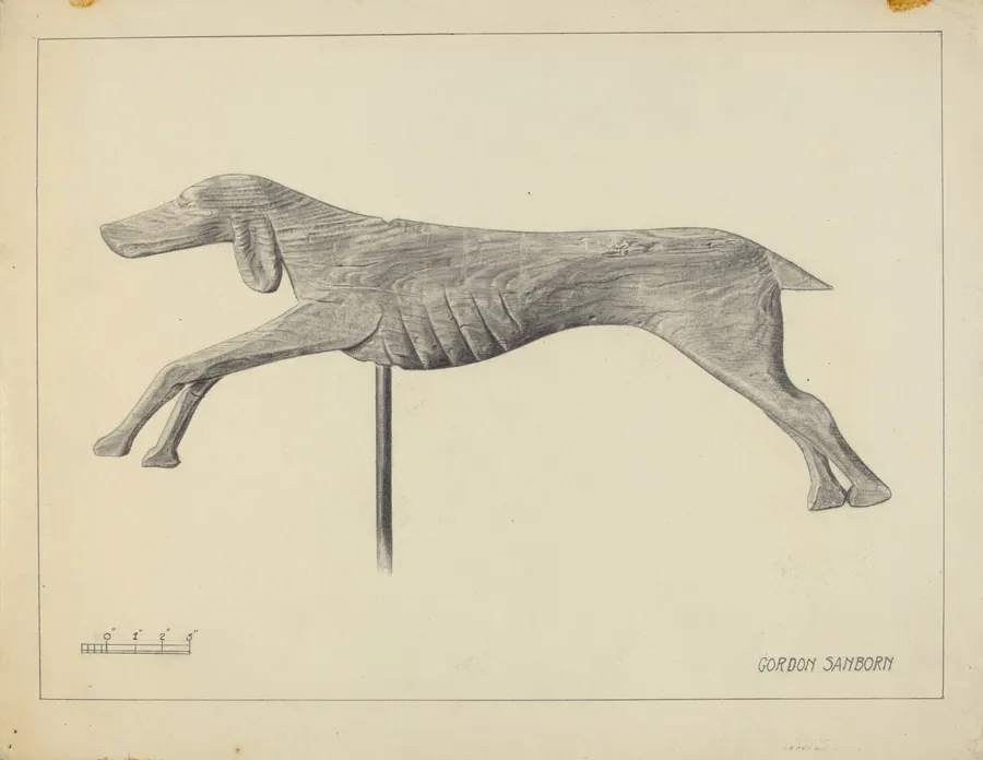 Running Dog Weather Vane by Gordon Sanborn