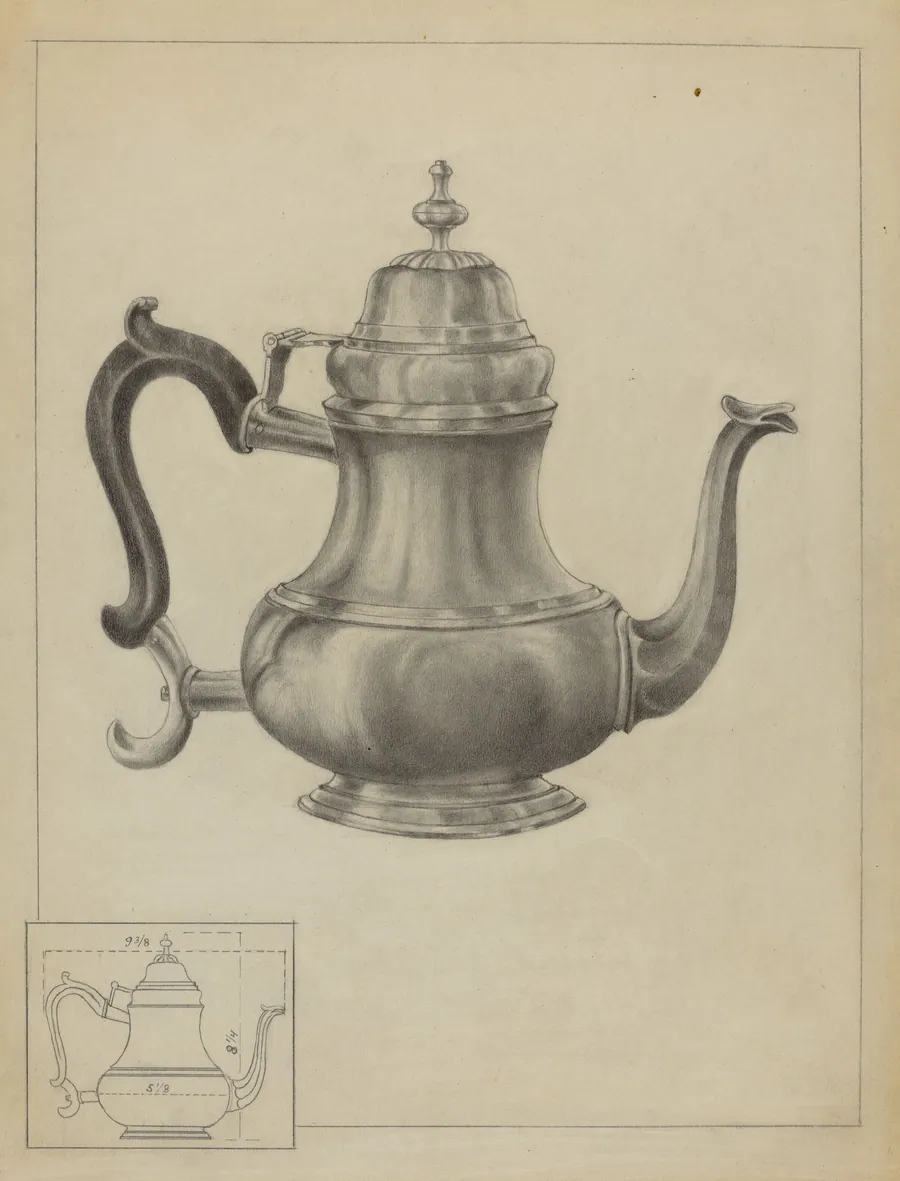 Silver Coffee Pot by American 20th Century