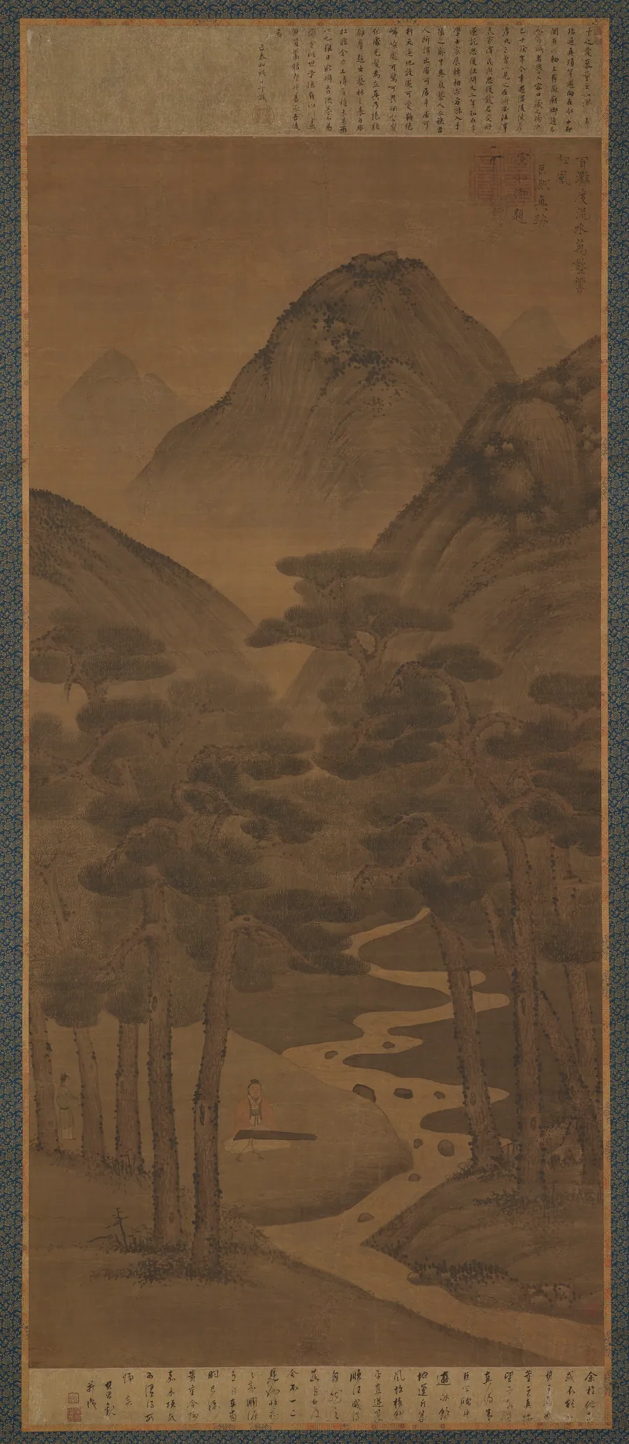 Flowing water, wind in the pines by Traditionally attributed to Juran (傳)巨然 (active 960-986)