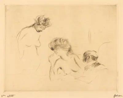 En cabinet particulier (3e planche) (In a Private Room) (third plate)