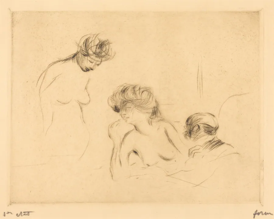 En cabinet particulier (3e planche) (In a Private Room) (third plate) by Jean-Louis Forain