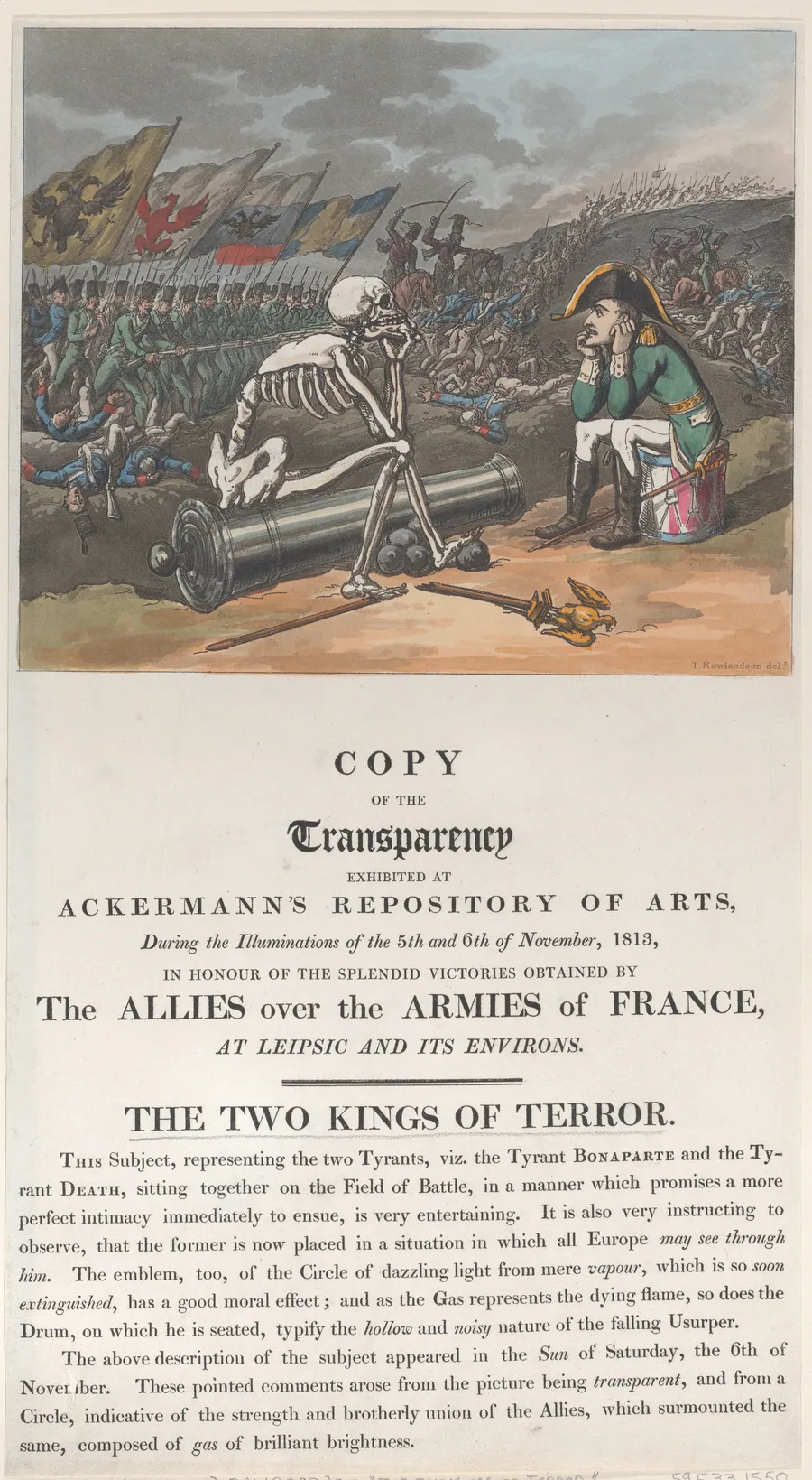 The Two Kings of Terror by Thomas Rowlandson