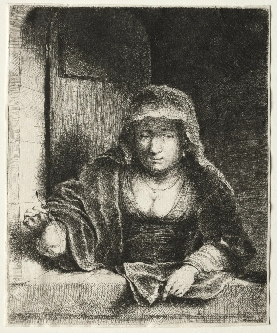 The Woman with the Pear by Ferdinand Bol