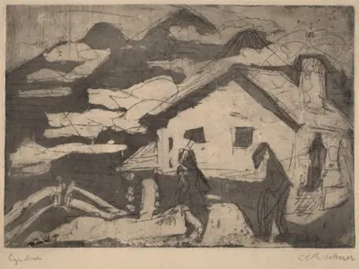 Alpine Huts in Fog