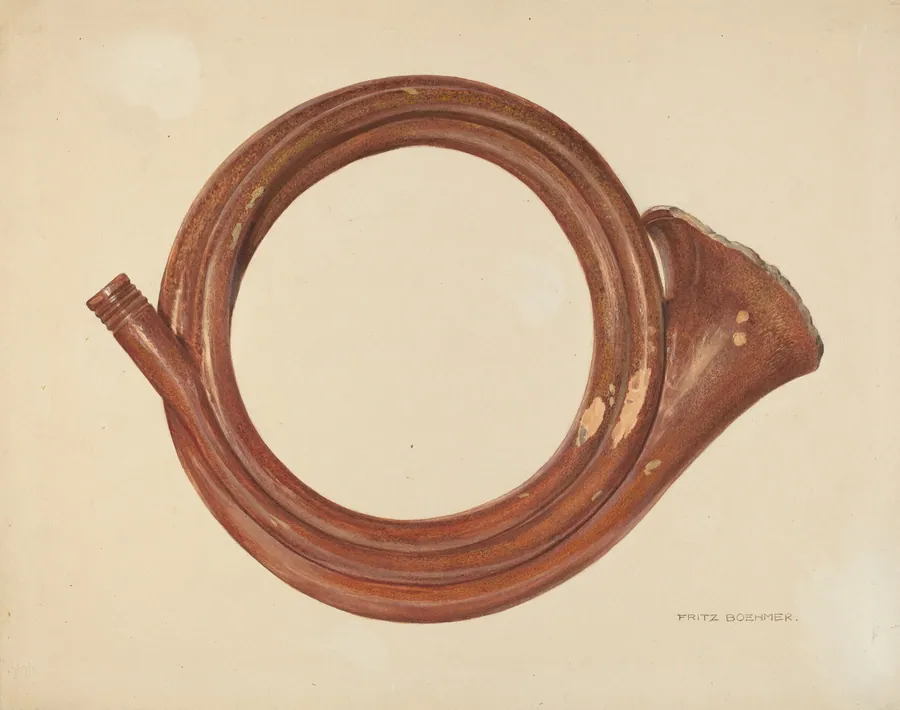 Zoar Pottery Assembly Horn by Fritz Boehmer