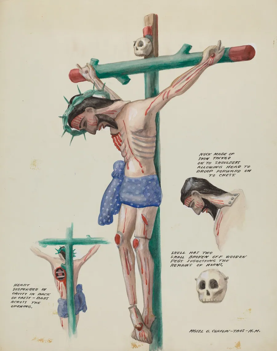 Wooden Painted Christo by Majel G. Claflin
