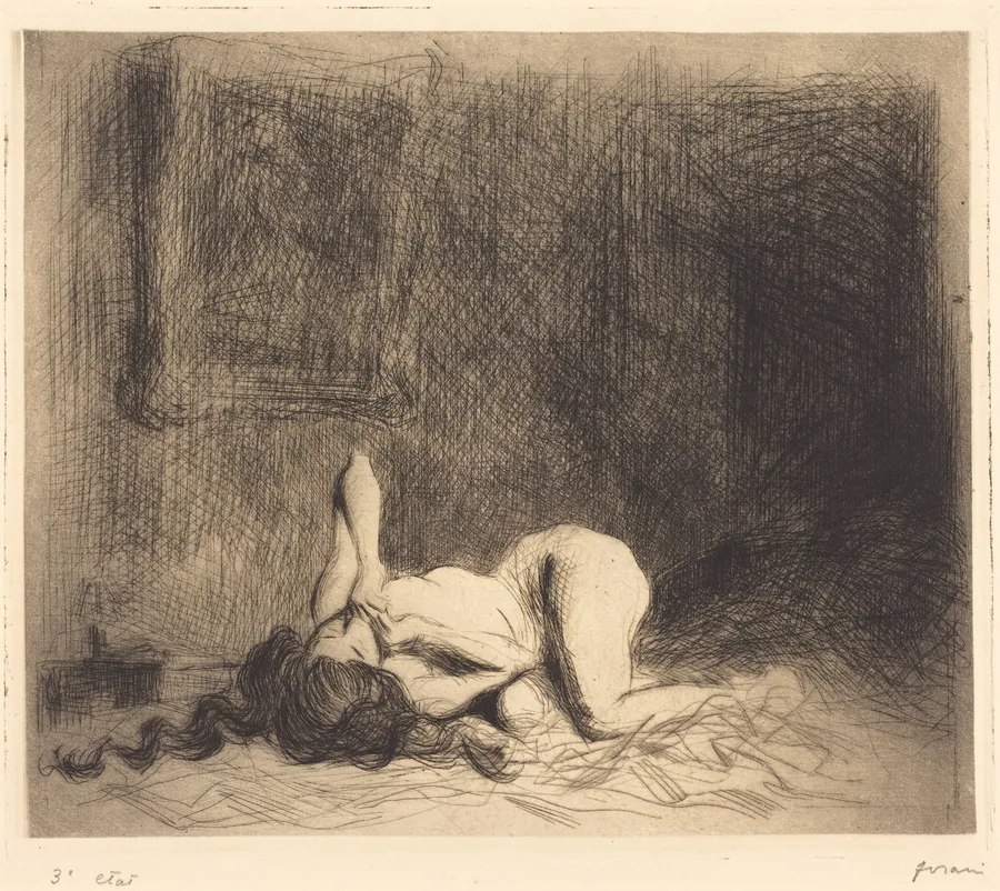 Sur le lit (On the Bed) by Jean-Louis Forain