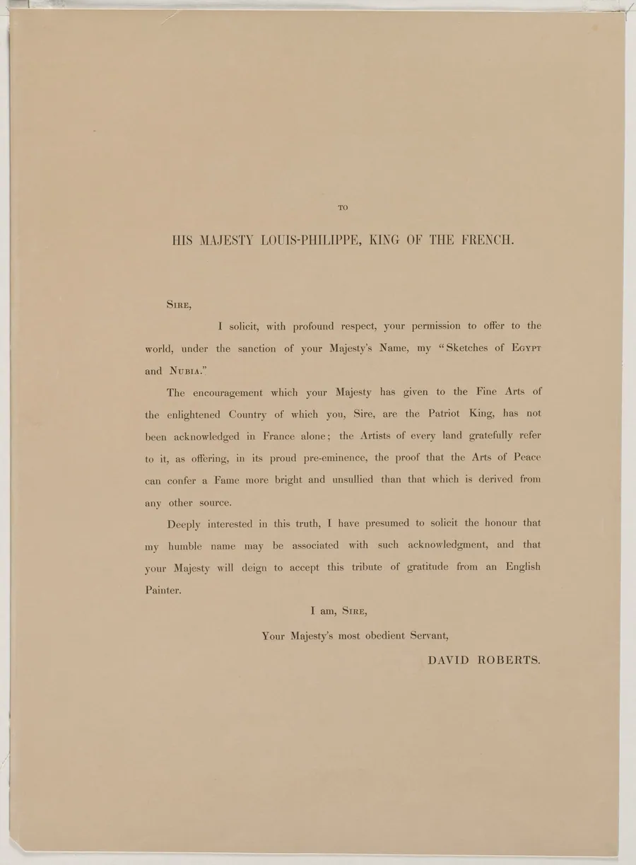 Egypt and Nubia, Volume I: Dedication Page by Louis Haghe