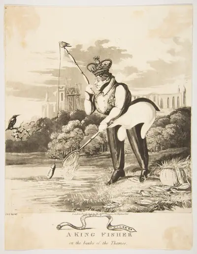 A King Fisher on the Banks of the Thames