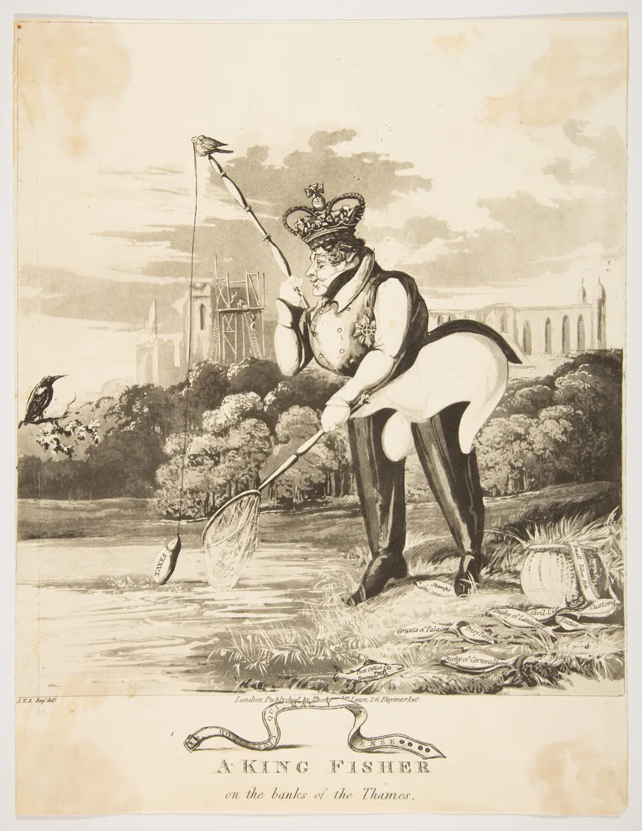 A King Fisher on the Banks of the Thames by Thomas McLean