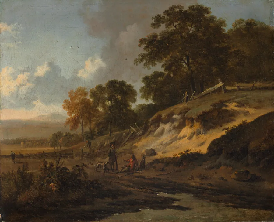 Landscape with Hunters by Jan Wijnants