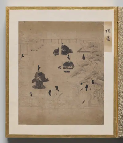 Paulownia Court from Album of Illustrations for the Tale of Genji