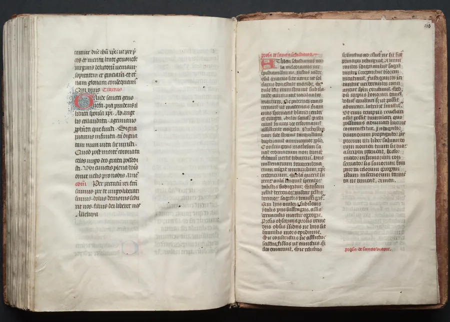 The Gotha Missal:  Fol. 162v, Text by Master of the Boqueteaux