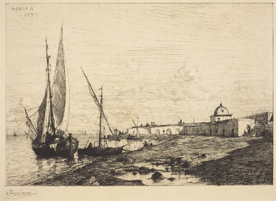 Port of San Remo by Adolphe Appian