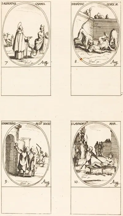 St. Albert of Sicliy, Carmelite; St. Martinus;St. Demetrius and Companions; St. Lawrence
