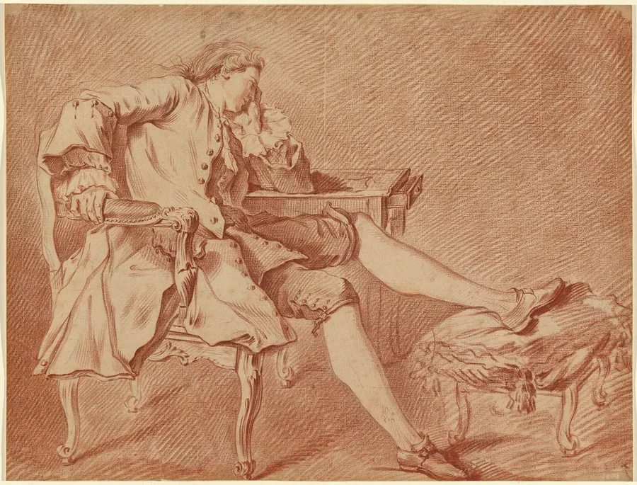 Gentleman Lounging in a Chair by Carle Van Loo