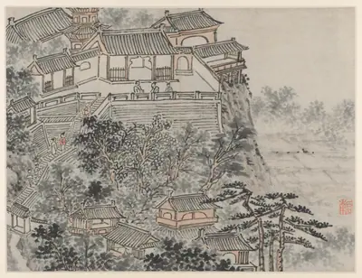 The Five Sages Terrace, from Twelve Views of Tiger Hill, Suzhou
