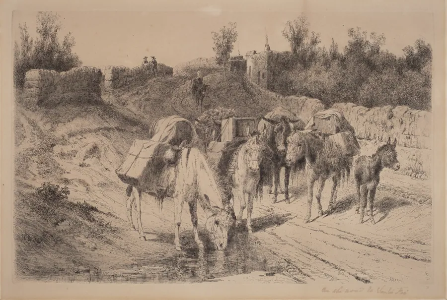 On the Road to Santa Fe by Peter Moran