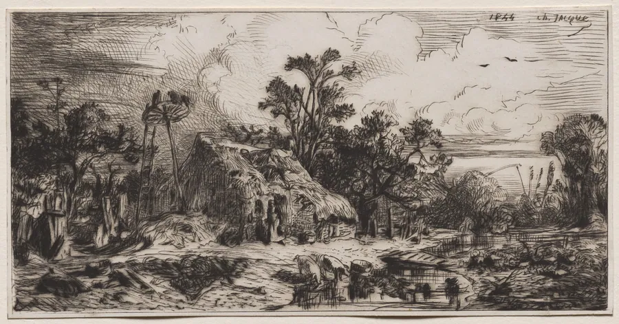 The Cottage by Charles-Émile Jacque