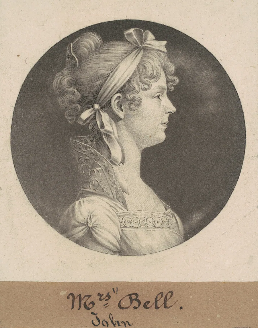 Mary Ann Walker Bell by Charles B. J. Févret de Saint-Mémin