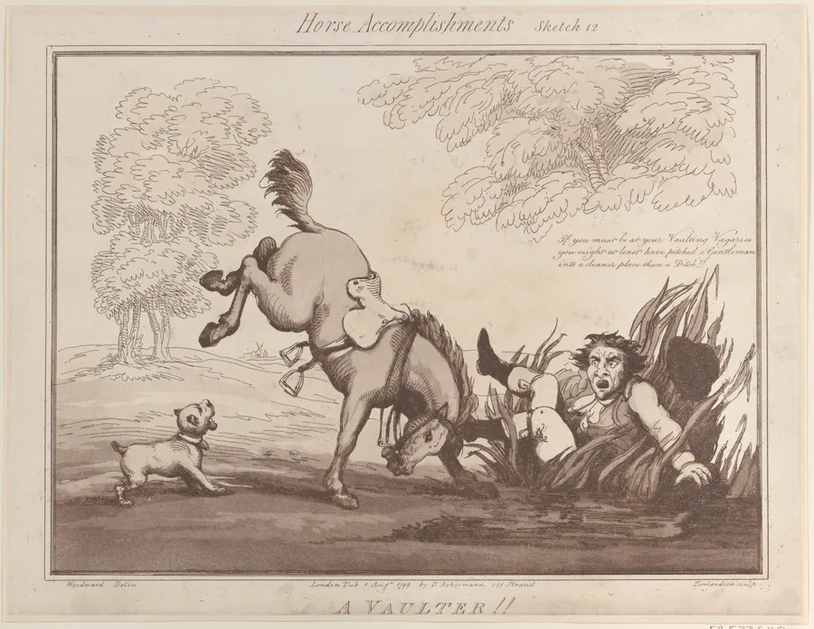 Horse Accomplishments, Sketch 12: A Vaulter !! by George Murgatroyd Woodward