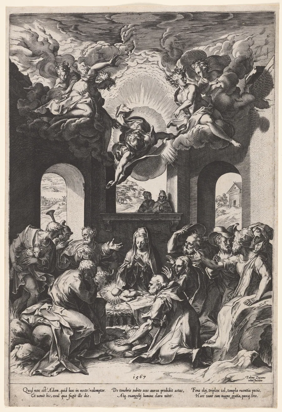Adoration of the Shepherds by Cornelis Cort