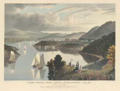 West Point, from above Washington Valley: Looking down the River