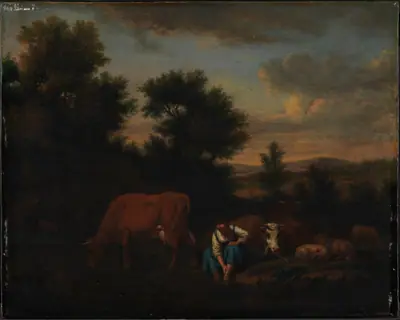 Hyrdinde med kvæg